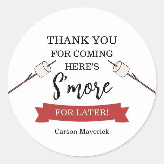 Happy Camper Adventure Birthday Runder Aufkleber (Vorderseite)