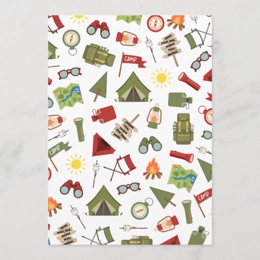 Happy Camper Adventure Birthday Scavenger Hunt Programm (Rückseite)