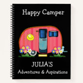 Happy Camper Adventures and Aspirations Journal Notizblock (Vorderseite)