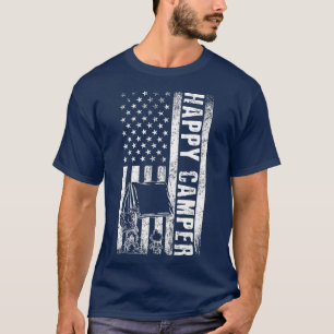 Happy Camper American Flag Camping Männer, Frauen T-Shirt