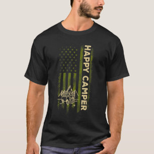 Happy Camper American Flag Camping Männer, Frauen T-Shirt