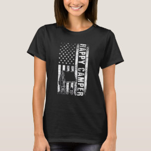 Happy Camper American Flag Camping Männer Frauen T-Shirt