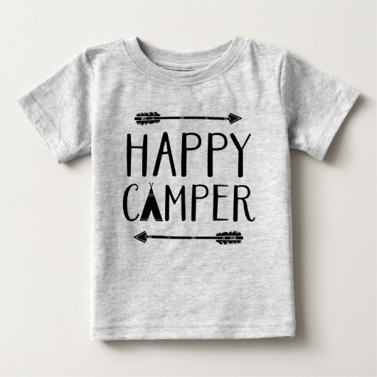 Happy Camper Baby T-shirt (Vorderseite)
