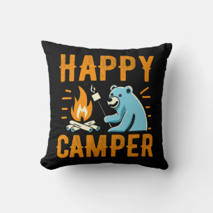 Happy Camper Bär - Urlaub Campi Kissen