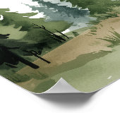 Happy Camper Bear 1st Birthday Welcome Sign Poster (Ecke)