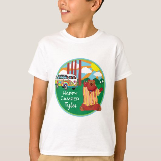 Happy Camper Bear T-Shirt (Vorderseite)
