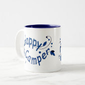 Happy Camper Blue Tasse (Vorderseite Links)
