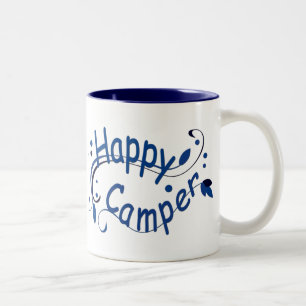 Happy Camper Blue Tasse