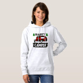 Happy Camper Buffalo Kariert Sweatshirt Hoodie (Vorne ganz)