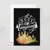 Happy Camper Busy Camping Dankeskarte (Vorne/Hinten)