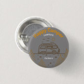 Happy Camper Button (Vorne & Hinten)