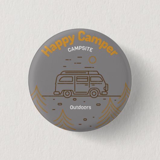 Happy Camper Button (Vorderseite)