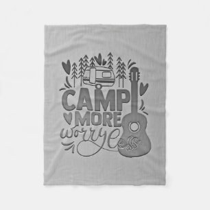 Happy Camper Camp mehr Sorgen Fleecedecke