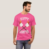 Happy Camper Campfire Marshmallow Smores Lover T-Shirt (Vorne ganz)