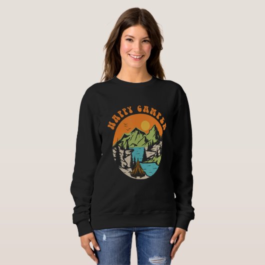 Happy Camper Camping Adventure Sweatshirt (Vorne ganz)