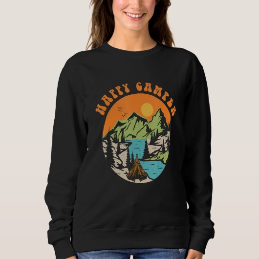 Happy Camper  Camping  Adventure Sweatshirt (Vorderseite)