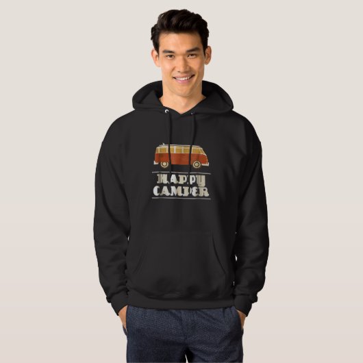 Happy Camper Camping Auto Vintag Hoodie (Vorne ganz)