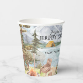 Happy Camper | Camping Birthday Paper Cups Pappbecher