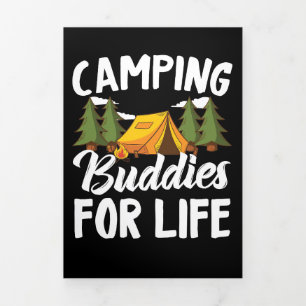 Happy Camper Camping Buddies für Leben Dreifach Gefaltete Karte