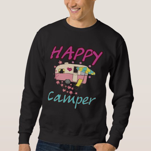 Happy Camper Camping  Couple Camp Vacation Sweatshirt (Vorderseite)