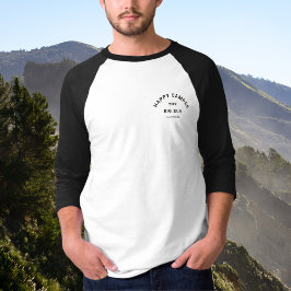 Happy Camper Camping Crew Vintag Black Raglan T-Shirt