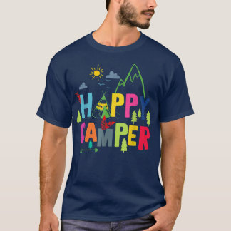 Happy Camper Camping Funny Gift Männer Frauen Kind T-Shirt