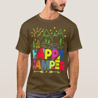 Happy Camper Camping Funny Gifts Men Women Kids T- T-Shirt