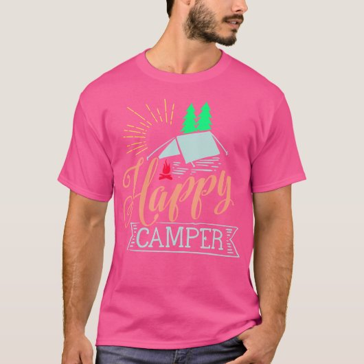 Happy Camper - Camping für Männer und Kinder T-Shirt (Vorderseite)