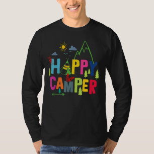 Happy Camper Camping Geschenk Männer Frauen Kinder T-Shirt
