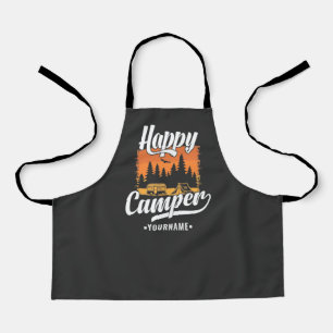 Happy Camper Camping Hiking Travel Caravan Life Schürze