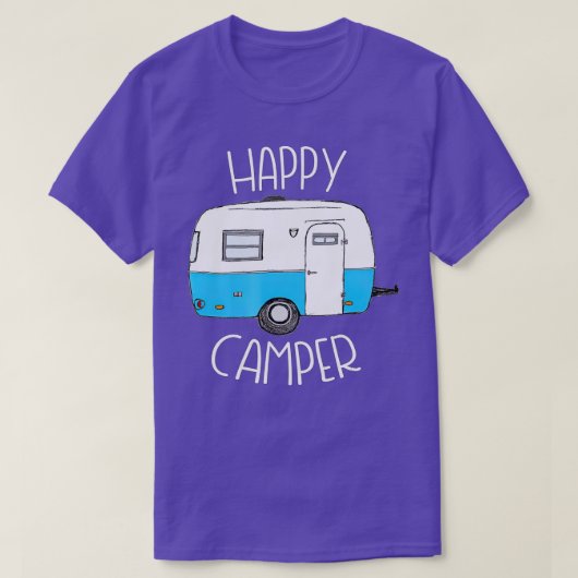 Happy Camper Camping ist ein Lager für einen Blue T-Shirt (Design vorne)