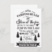 Happy Camper Camping Regeln Dankeskarte (Vorne/Hinten)