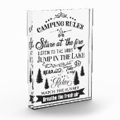 Happy Camper Camping Regeln Fotoblock (Links)