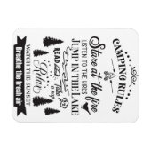 Happy Camper Camping Regeln Magnet (Horizontal)