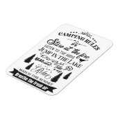 Happy Camper Camping Regeln Magnet (Linke Seite)