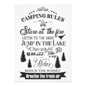 Happy Camper Camping Rules Fotodruck (Vorne)