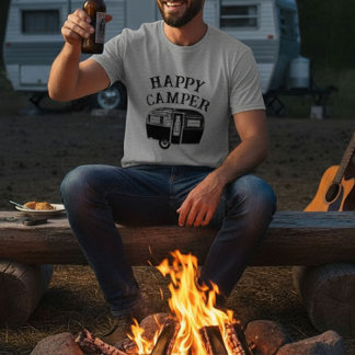 Happy Camper Camping Trailer T-Shirt