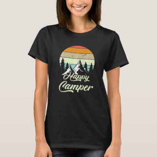 Happy Camper Camping Wandern Präsent T-Shirt