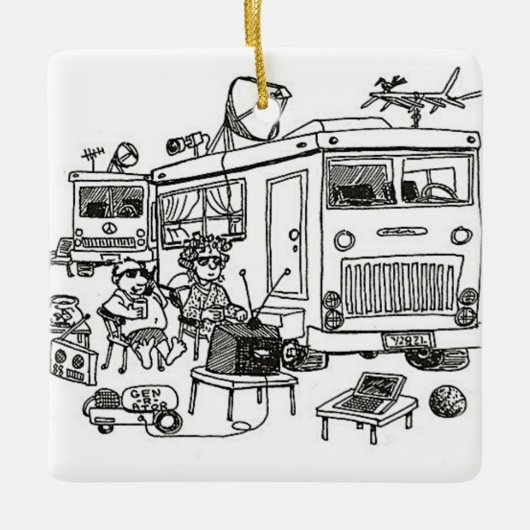**HAPPY CAMPER*** CHRISTMAS ORNAMENT (Vorderseite)