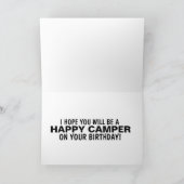 HAPPY CAMPER, CLASSIC CAR & TRAILER BIRTHDAY CARD KARTE (Innenseite)