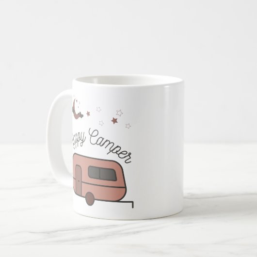 Happy Camper Coffee Tasse (Vorderseite Links)