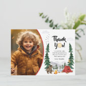 Happy Camper Dankeschön Card Dankeskarte (Stehend Vorderseite)