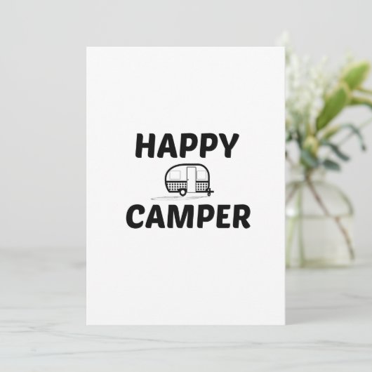 HAPPY CAMPER DANKESKARTE (Stehend Vorderseite)