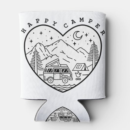 Happy Camper Doodle Dosenkühler (Rückseite)
