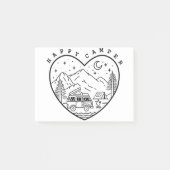 Happy Camper Doodle Post-it Klebezettel (Vorderseite)