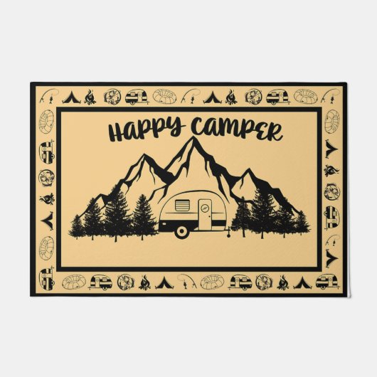 Happy Camper Doormat Fußmatte (Vorderseite)