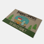 Happy Camper Doormat, individuelles Camping Fußmatte (Schrägansicht)