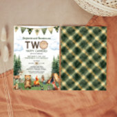 Happy Camper Doppelter Geburtstag Einladung