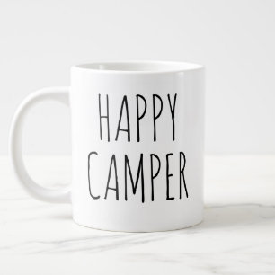 "Happy Camper" Einfaches modernes Bauernhaus Jumbo-Tasse