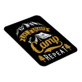Happy Camper essen Schlaflager wiederholen Magnet (Rechte Seite)